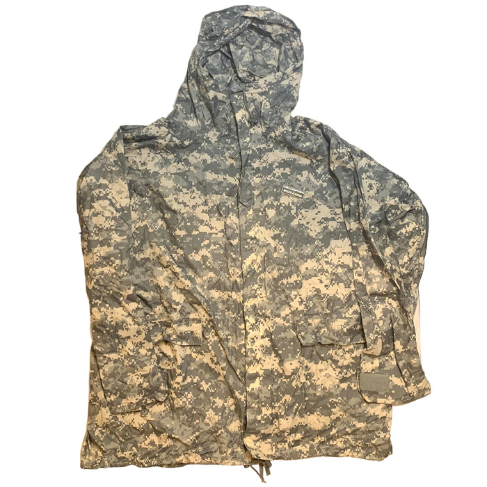 U.S. Military ACU Digital Camouflage ORC Nylon Wet Weather Improved Rainsuit Parka