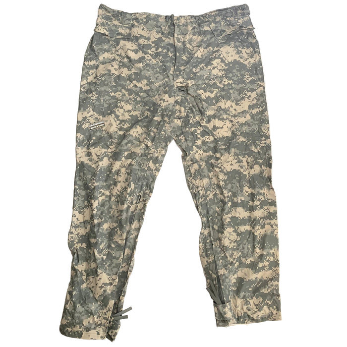 U.S. Military ACU Digital Camouflage ORC Nylon Wet Weather Improved Rainsuit Pants