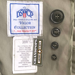 U.S. Marine Corps Pewter Gray Poly/Cotton All Weather Marine Coat W/ Removable Liner