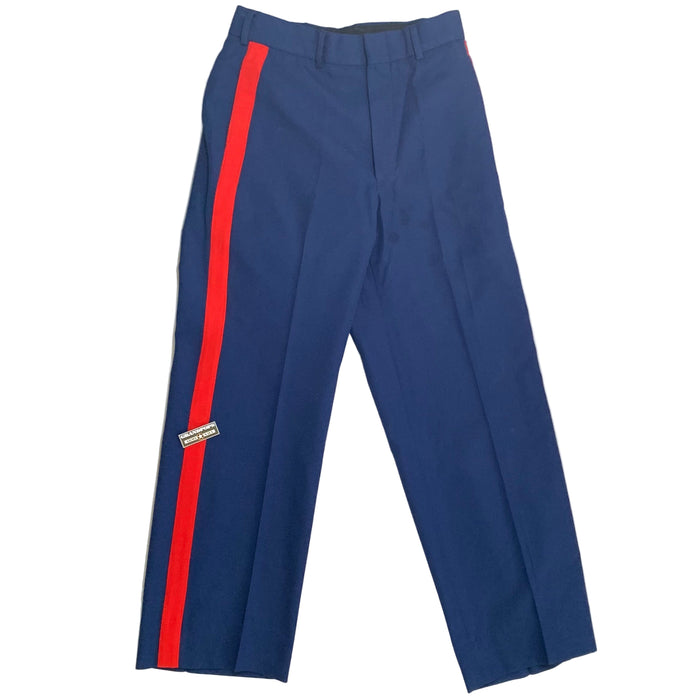 USMC Service Dress Sky Blue Poly/Wool Gabardine Dress Pants W/ Stripes