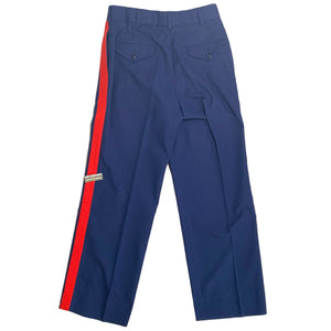 USMC Service Dress Sky Blue Poly/Wool Gabardine Dress Pants W/ Stripes