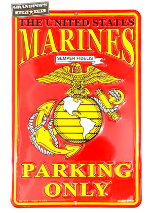 The United States Marines Parking Only Sign