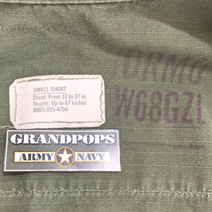 U.S. Military Vietnam War Era Cotton Poplin Tropical Slant Pocket OG-107 Class-1 Combat Coat