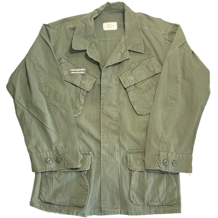 U.S. Military Vietnam War Era Cotton Poplin Tropical Slant Pocket OG-107 Class-1 Combat Coat