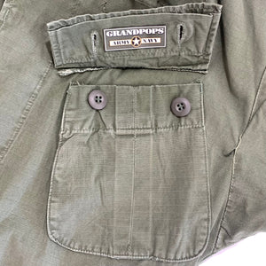U.S. Military Vietnam War Era Cotton Poplin Tropical Slant Pocket OG-107 Class-1 Combat Coat