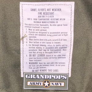 U.S. Military Vietnam War Hot Weather Flyer's Flame Resistant OG-106 Shirt