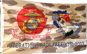 United States Marine Corps Operation Iraqi Freedom Camouflage Flag