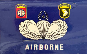 Airborne Jump Wings W/ 82nd & 101st Insignia Flag