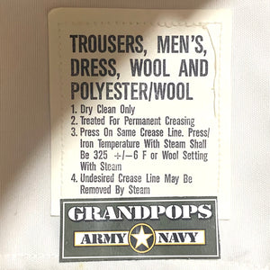 U.S. Army Green Class 6 Serge AG-344 Poly/Wool Class A Service Dress Uniform Pants