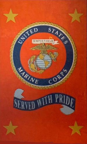 United States Marine Corps "Served with Pride" Garden Flag 3in x 5in