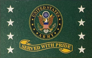 United States Army "Served With Pride" Green Flag