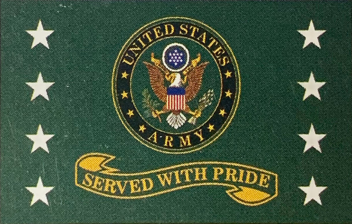United States Army "Served With Pride" Green Flag