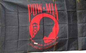 POW MIA "You Are Not Forgotten" Red Flag