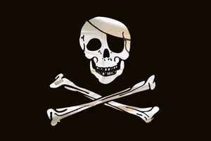 Skeleton Crossbones W/ Eyepatch Jolly Roger Pirate Flag