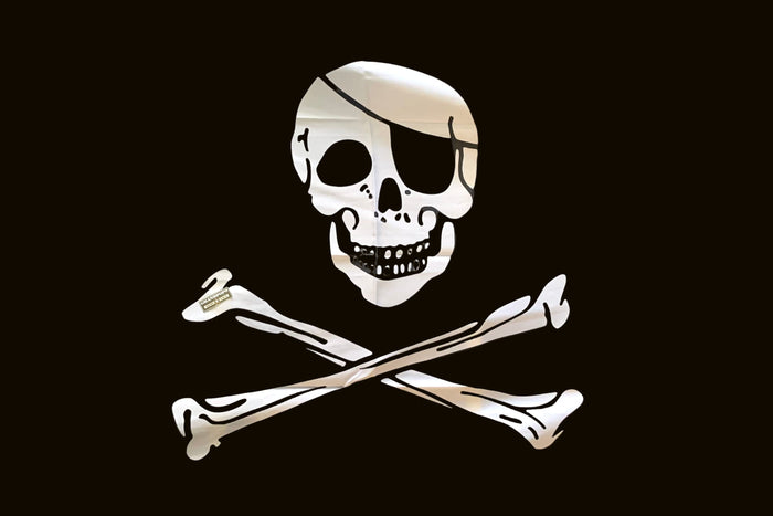 Skeleton Crossbones W/ Eyepatch Jolly Roger Pirate Flag