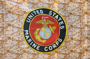 USMC Logo Desert MARPAT Flag