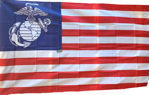 USMC Eagle, Globe, and Anchor American Flag