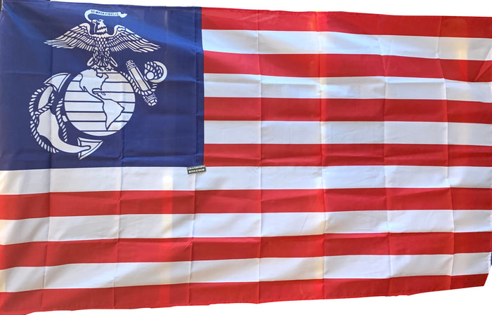 USMC Eagle, Globe, and Anchor American Flag