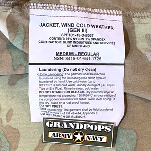 U.S. Military OCP Scorpion Gen III Wind Cold Weather Jacket