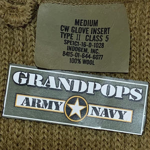 USMC Coyote Brown Wool Lightweight Cold Weather Glove Inserts