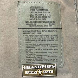 U.S. Army ECWCS ACU Digital Gortex Nylon Cold Weather Parka