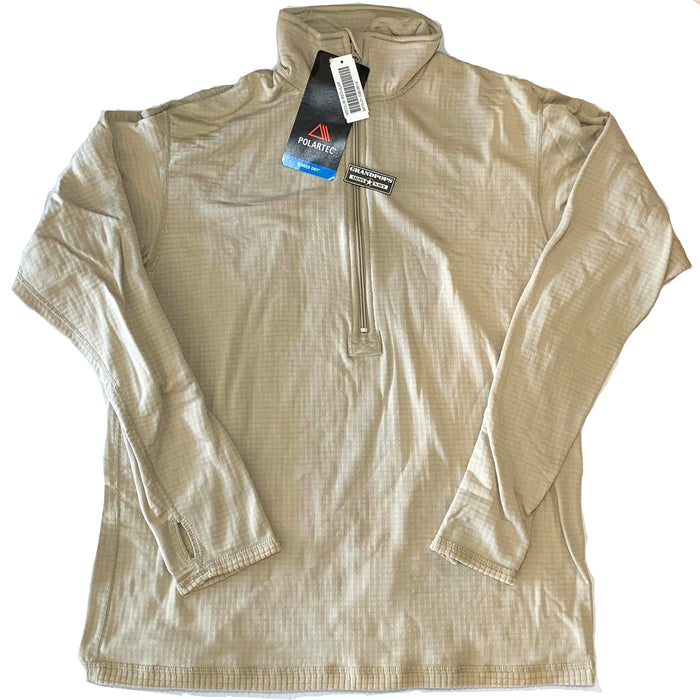 U.S. Military Desert Sand ECWCS Gen III Mid-Weight Underwear Waffle Top Shirt USA MADE