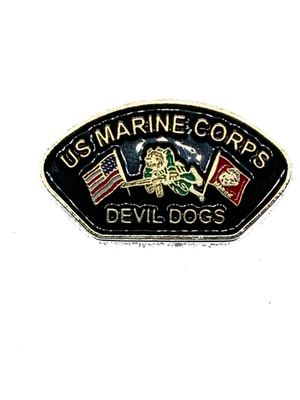 USMC Devil Dogs Gold/Black Pin
