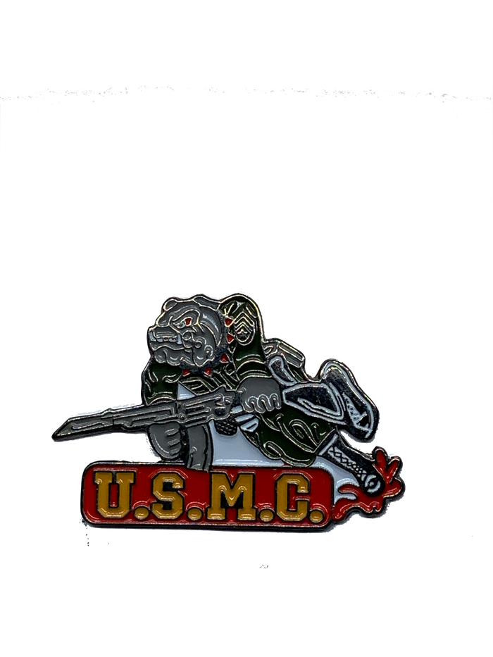 U.S.M.C. Devil Dog With Weapon Pin