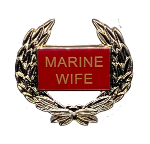 Marine Wife With Wreath Gold Pin