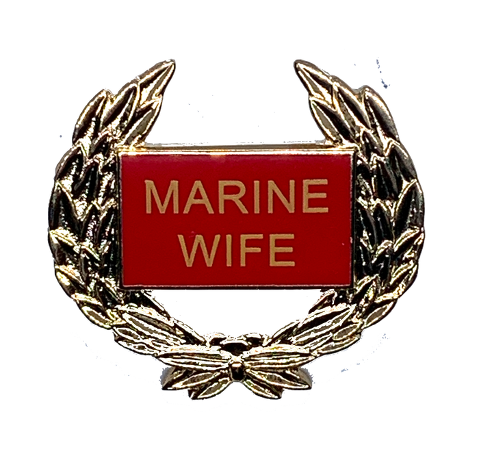 Marine Wife With Wreath Gold Pin