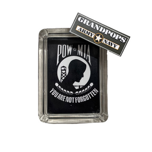 POW-MIA Glass Ash Tray