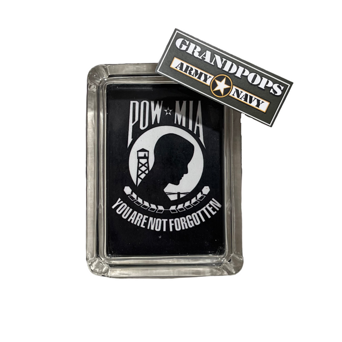 POW-MIA Glass Ash Tray