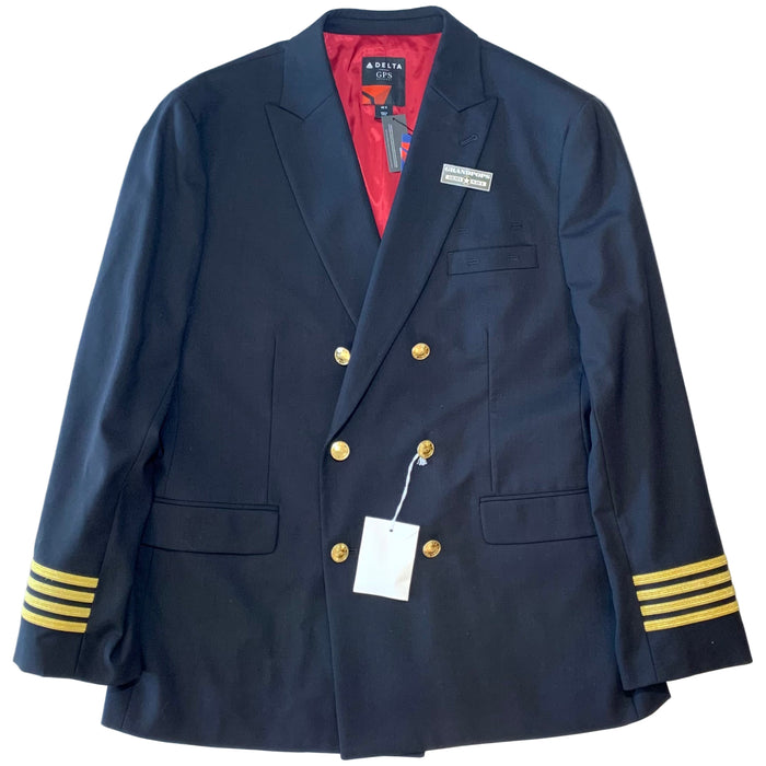 Delta Airlines Navy Blue Captain's Commercial Pilot Blazer