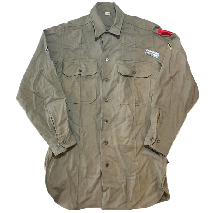 WW2 28th Infantry Division Private's Wool M1937 Enlisted Flannel W/ Patches Dated 1945