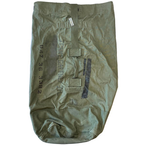 U.S. Military Vietnam War Era OD Green Cotton Duck Heavy Canvas Duffel Bag