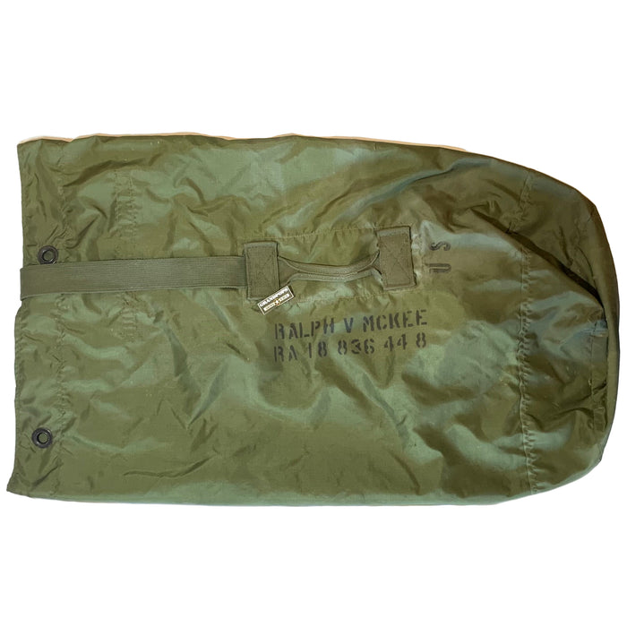 U.S. Military Vietnam War Era OD Green Cotton Duck Nylon Duffel Bag
