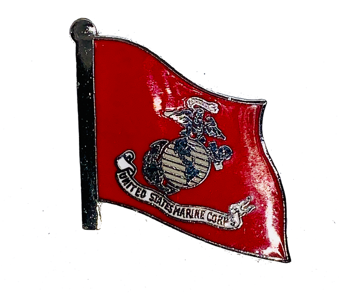 USMC Flag Silver Pin