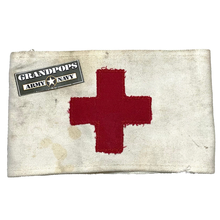 U.S. Navy/Army Type 1 White Medic Armband W/ Red Cross