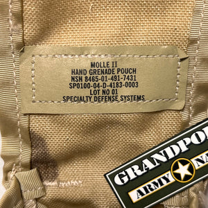 U.S. GI DCU 3 Color Desert  MOLLE Grenade/ General Purpose Pouch USED