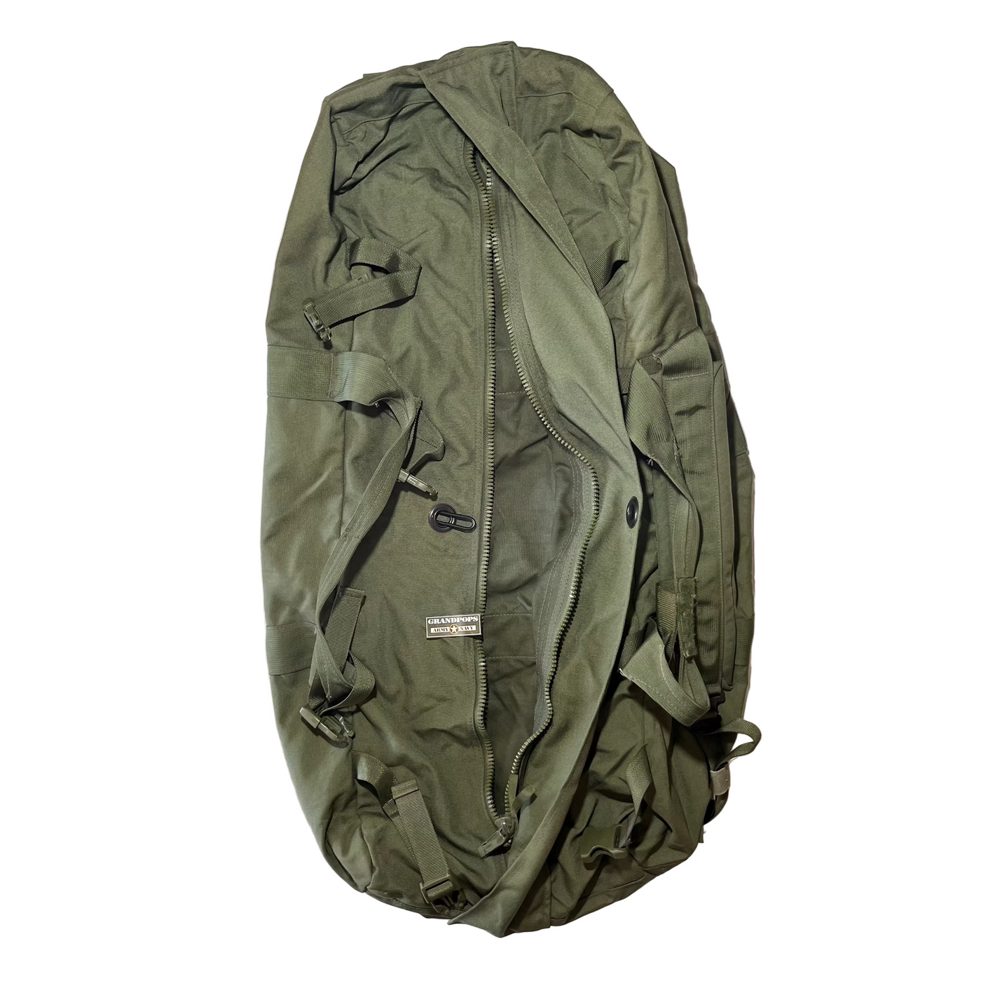 U.S. Military Surplus Zip Duffel Bag New, Light Green/Grey