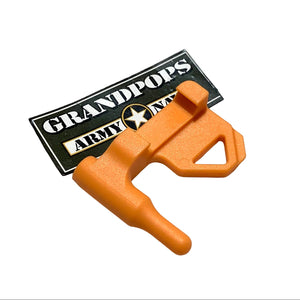 AR15/M16 Orange Polymer Chamber Safety Flag with Grandpops Army Navy Logo