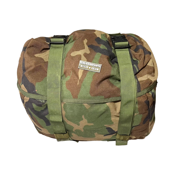 U.S. Military M81 Woodland Camo MOLLE II Sleep System Carrier Bag