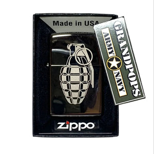 Mk 2 Pineapple Grenade Polished Finish Military Zippo Lighter
