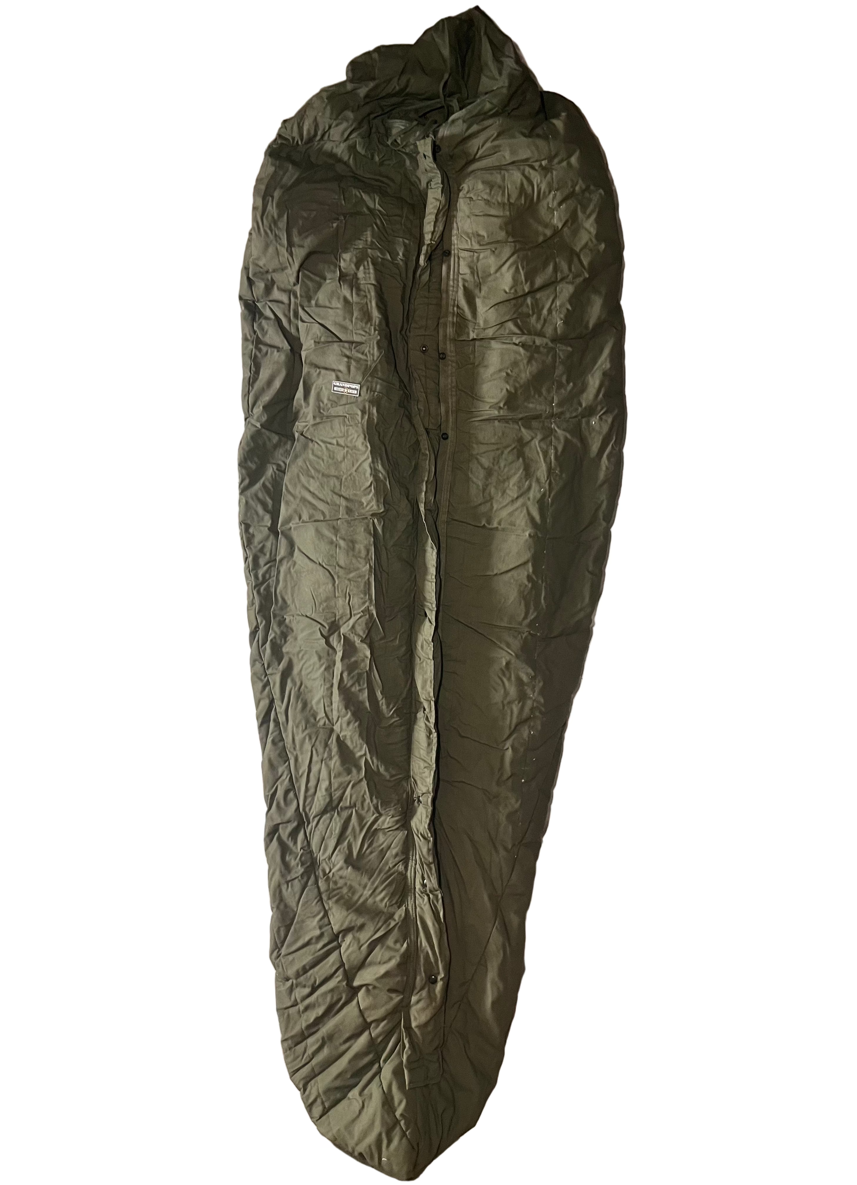 米軍　実物　SLEEPING BAG スリーピングバッグ　ODグリーン　① U.S. Military Original OD Green Cold Weather Down Sleeping
