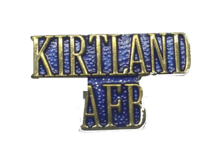 USAF Kirkland AFB Gold/Blue Script Pin