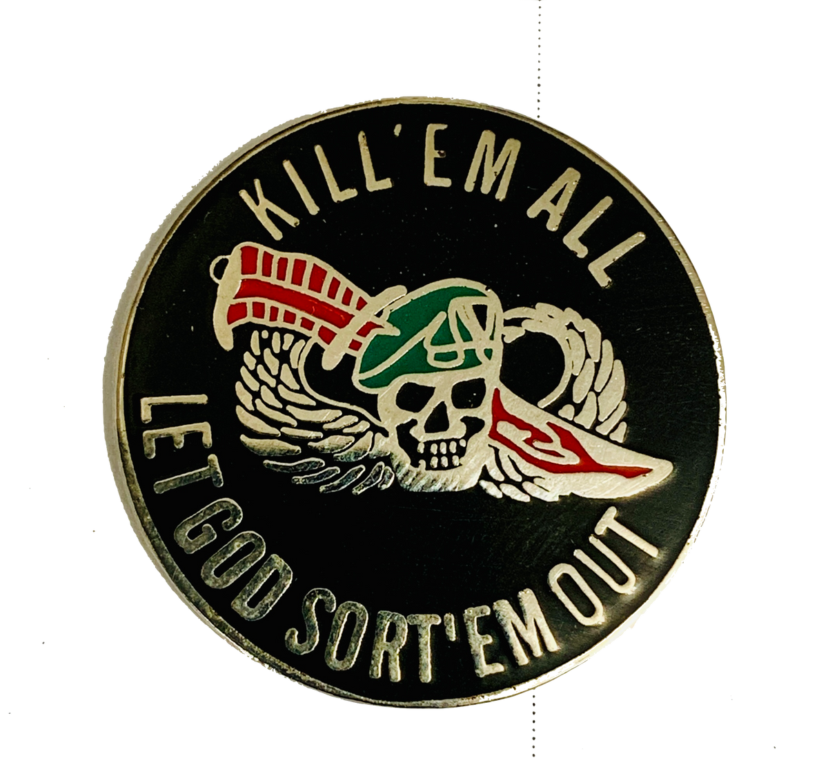 Kill'em All Let God Sort'em Out Pin – GRANDPOPSARMYNAVY