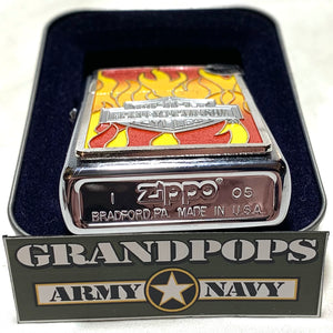 Official Boxed Harley-Davidson 3D Flames Brushed Finish Zippo