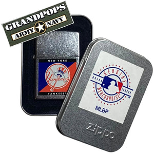Official Boxed New York Yankees Street Finish MLB Zippo Lighter
