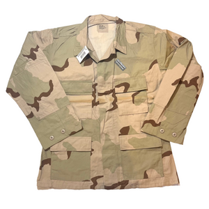 U.S. Military DCU 3 Color Tri-Desert Camo Rip-Stop BDU Jacket USA MADE W/ Storage Stains
