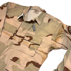 U.S. Military DCU 3 Color Tri-Desert Camo Rip-Stop BDU Jacket USA MADE W/ Storage Stains